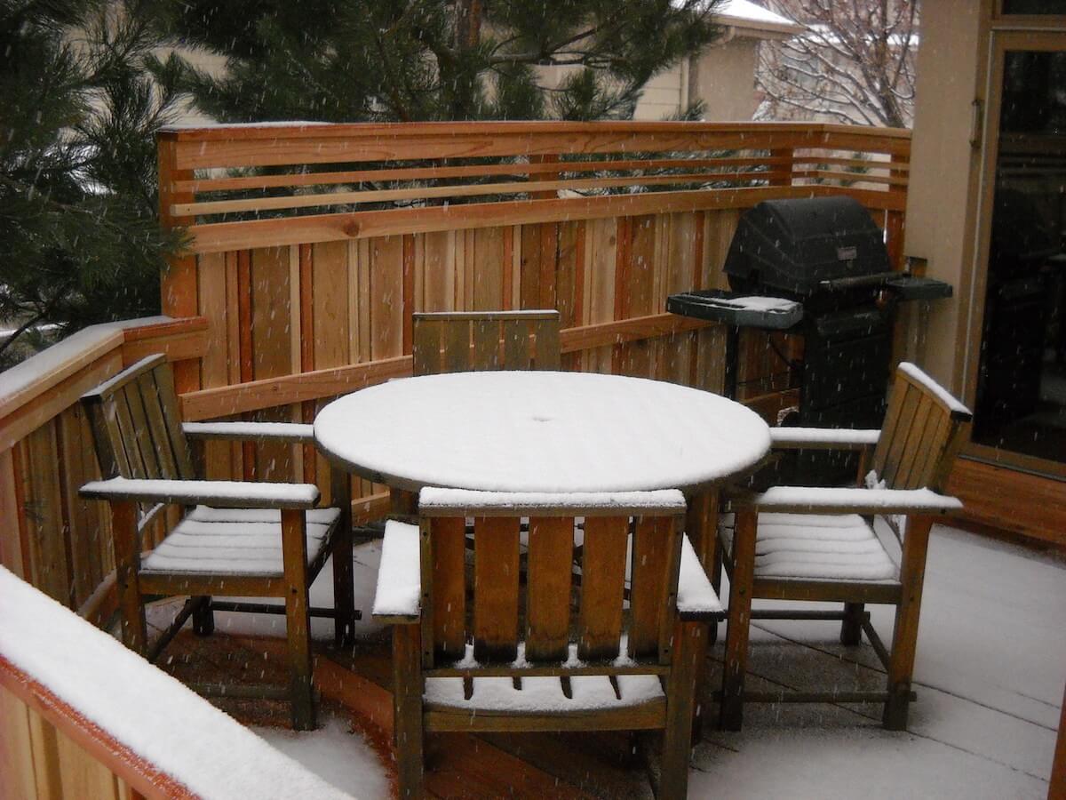 snowy deck
