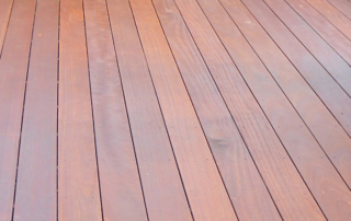 beautifully stained deck boards