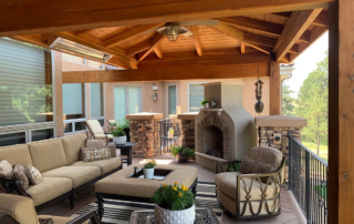 looking at an outdoor room from the inside