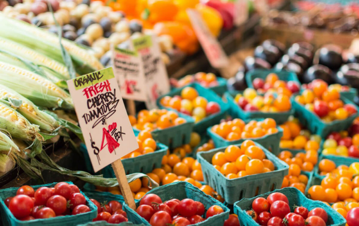 colorful vegetables at a farmer's market