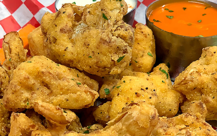 cauliflower wings and dipping sauce