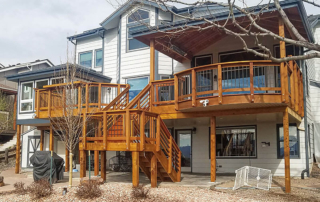 multi-level deck with roof cover