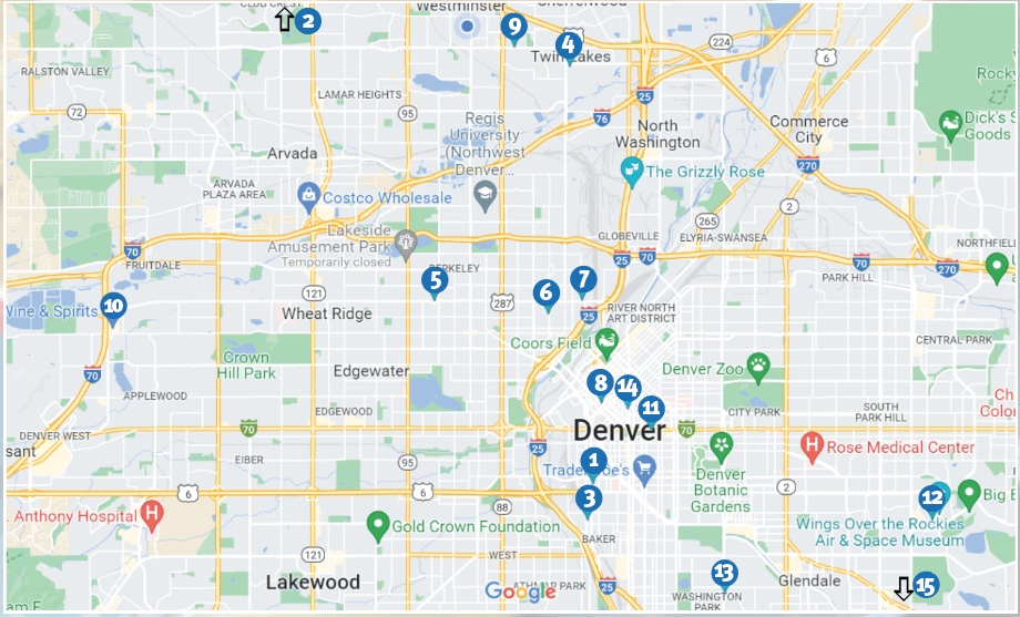 Denver green chili map