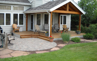paver patio with roof cover
