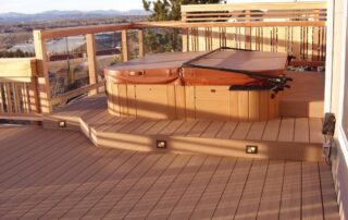 multi-level composite spa deck