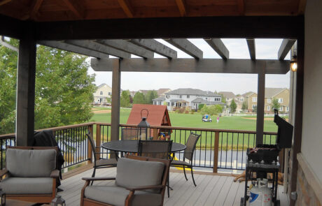 deck overlooking golf course