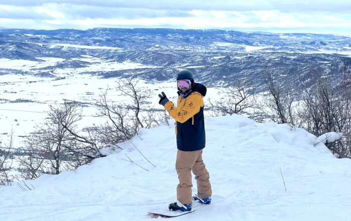 Dave Phillabaum snowboarding