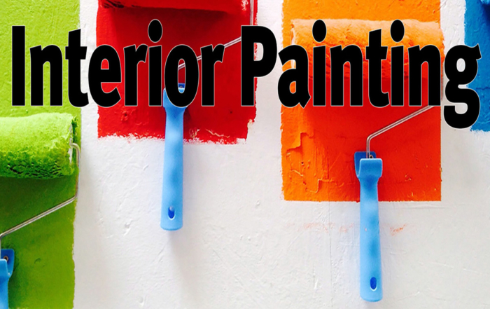 paint rollers sign for interior painting