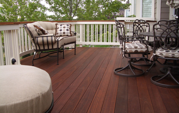 beautifully stained deck