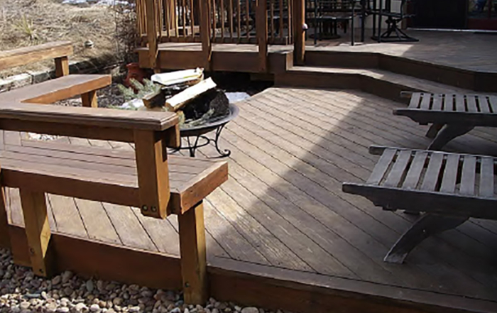 weathered deck boards