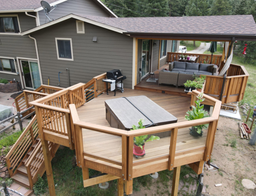 Custom Mahogany Deck Design in Evergreen, Colorado